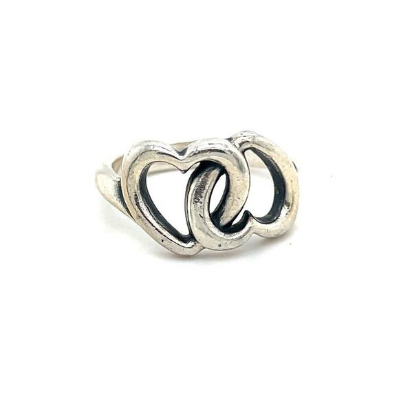 James Avery Linked Hearts Ring - Picture 1 of 5